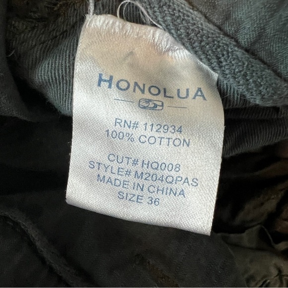 HONOLUA SURF CO. Men’s shorts 100% Cotton Grey-Blue Size 36 - Picture 4 of 13